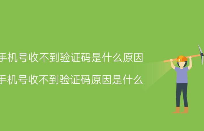 手机号收不到验证码是什么原因 手机号收不到验证码原因是什么